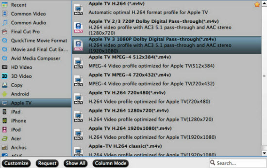 apple tv 3 video format